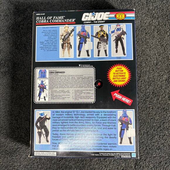 Vintage G.I. Joe Hall of Fame Cobra Commander 12" Action Figure NIB Hasbro 1991 - Picture 10 of 10